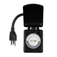 BN-LINK Compact Outdoor Mechanical Timer, 24 Hour Programmable Dual Outlet Timer - Plug in, Waterproof, Heavy Duty, Accurate For Lamps Outdoor Christmas Lights 1875W 1/2HP ETL Listed