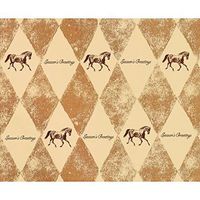 Horseshoe Gift Packaging Holiday Harlequin Horses Gift Wrap Roll