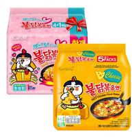Samyang Chicken Fried Noodles (10 Packs 5x Carbo & 5x Cheese) Hot Fusion Select