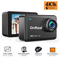 Matego 4K 16MP Anti Shake Action Camera Touch Screen WiFi Sports Cam with Wrist Remote Waterproof 98FT Underwater Cameras 170° Adjustable View Angle Outdoor Camcorder, Mounting Accessories,Battery