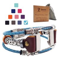 Smatiful Charge 3 Bands with Clip for Adults (Non Waterproof), Adjustable Replacement Bangle Bracelet for Fitbit Charge 3 HR Smartwatch, Mediterranean_Blue