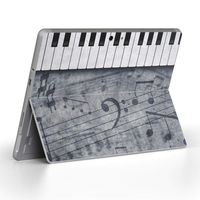 igsticker Ultra Thin Premium Protective Back Stickers Skins Universal Tablet Decal Cover for Microsoft Surface Go (2018) 008223 Note　Musical Score　Piano　Monochrome