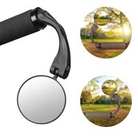 West Biking Bike Mirror Handlebar Mount, 360° Rotation Axis for Mulit-Angle Vision - Fits Left & Right Flat End Bar Rear View Mirror, Adjustable Lightweight Bicycle Mirror for Mountain Road Bike