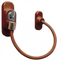 ComfoRED - Childproof Window Door Restrictor Lockable Security Cable (Brown)