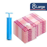 Storage Master Space Saver Bags, Vacuum Storage Bags for Travel & Home (8-Large)