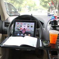 Car Computer Desk, Multifunctional Car Computer Desk Rack with Drawer Mouse Tray Table Laptop Notebook Desk Table Car Dining Food Drink Desk Cup Holder