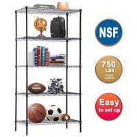 Wire Shelving Unit Metal Shelf Organizer Heavy Duty Wire Rack Storage Unit NSF Certification Commercial Grade Rack Utility for Bathroom Office Kitchen (14" Dx24 Wx60 H)