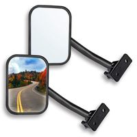 Door Off Mirror for Jeep Wrangler TJ JK 4x4 Off-road Morror Rectangular Mirrors Quick Release Side View Mirror, 2 Pack