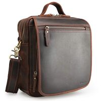 TIDING Retro Men's Genuine Leather Crossbody Bag Small Shoulder Bag Sling School Messenger Bag