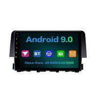 Dasaita 9" Android 9.0 Car Radio Built-in Carplay for Honda Civic 2015 2016 2017 Car Stereo Bluetooth GPS Navigation Multimedia Music Video Player 4G+64G DSP Fast Boot IPS Screen