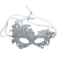 iMapo Masquerade Mask, Mardi Gras Masks for Women Lady Girls, Halloween Christmas Cosplay Venetian Party Prom Ball Lace Eye Masks - Silver