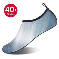 Womens and Mens Kids Water Shoes Barefoot Quick-Dry Aqua Socks for Beach Swim Surf Yoga Exercise (Gray/Gradient, S)