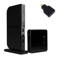 Nyrius Aries Home+ Wireless HDMI 2X Input Transmitter & Receiver for Streaming HD 1080p 3D Video and Digital Audio - Bonus HDMI to Micro HDMI Adapter Included