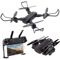 HuiShuTek FPV RC Quadcopter Drone with Dual Camera 720P HD Live Video WiFi 2.4GHz 6-Axis Gyro, Optional Sight, One Key Return and Headless Mode, Altitude Hold,RTF Drone for Kids&Beginners ，Foldable