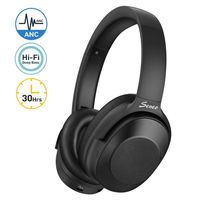 Hybrid Active Noise Cancelling Bluetooth Headphones [2019 Version], Wireless Headphones Over Ear, Soft Protein Earcups, 30-Hour Playtime, Hi-Fi Deep Bass, CVC 6.0 Microphone for Travel/Work