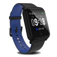 Fitpolo Fitness Tracker with Heart Rate Monitor, Smart Watch Waterproof Step Calorie Counter Pedometer Watches Activity Tracker for Women Men Kids (Black Blue)