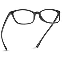 LifeArt Plastic Blue Light Blocking Glasses,Rectangle Computer Reading Glasses,Transparent Lens,Reduce Headaches&Eyestrain,Stylish for Women/Men +2.00