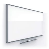 Quartet Whiteboard, Non Magnetic White Board, 39" x 22" Dry Erase Board, Total Erase Silhouette, Wide 16:9 Charcoal Frame (C3922C)