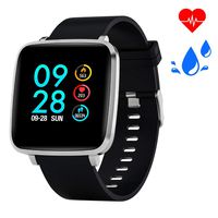 Bebinca 1.3Inch Blood Pressure Smart Watch Fitness Activity Tracker with Full Touch Screen Heart Rate&Sleep Monitor Calorie Counter DIY Main Interface Ultra-Long Battery Life(Silver)