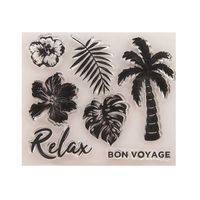 Seaskyer Leaves Clear Stamps Sheet Transparent Silicone Seal For DIY Scrapbooking Craft Card Photo Album Decorative DIY Christmas Valentines Thanksgiving Gifts