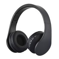 Over-Ear Wireless Headphone,WONFAST Foldable 4 in 1 Bluetooth and Wired Stereo Hands-Free Calling Headset with Microphone for iPhone Samsung,Support FM Radio,MP3 Player (Black)