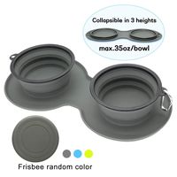 WINSEE Large Collapsible Dog Bowl,BPA Free, Food Grade Silicone,No Spill Non-Skid Feeder Bowl for Dogs Cats Food Water Feeding,Portable Travel Bowl with Free Frisbee& Carabiner
