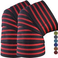 HOPEFORTH Sports Knee Wraps 1 Pair Compression Bandage Elastic Support for Cross Training,Gym Workout,Weightlifting,Fitness,Powerlifting Knee Straps for Squats for Men Women 72"