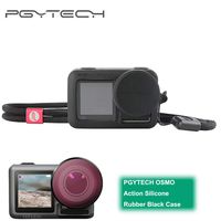 PGYTECH Huaye OSMO Compact Action 4K Waterproof Camera Sport Type-C Cable Protector Lens Hood Cage Compatible with DJI OSMO Action Camera Accessories (PGYTECH OSMO Action Silicone Rubber Black Case)