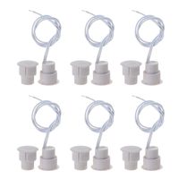 6Sets NC Door Window Sensor Switch Mount Wired Magnetic Reed Recessed Alarm Security System Access Control Normally Close White