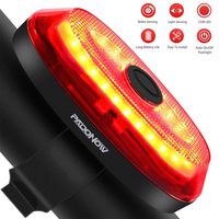 Smart Bike Tail Light: Ultra Bright Automatic Break Light Easy Mount Cycling Safety Taillight Red Led Auto On/Off Light Sense High Lumen Flashlight USB Rechargeable Brake Sensing Bicycle Rear Lights