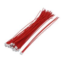 uxcell 20pcs 150mm Length 1.25mm Pitch Male MX 4Terminals Connector Extension Cable Red