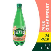 Perrier Pink Grapefruit Flavored Carbonated Mineral Water, 16.9 Fl Oz (24 Pack) Plastic Bottles