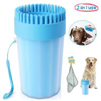 Upgrade Dog Paw Cleaner Dog Cleaner Portable with Towel Dog Cleaning Brush Paw Cleaner for Dogs and Cats