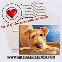 Michael Steddum Repose, Irish Terrier Note Card Set