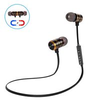 Bluetooth Headphones, Olatec Magnetic Wireless Earbuds with Microphone, Sweatproof, HD Sound, Noise Cancelling - Secure fit for Running (09Gold)