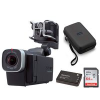 Zoom Q8 Handy Video Recorder w/SCQ-8 Carrying Case, 64GB SD Card,BT-03 Battery Bundle
