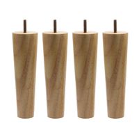 WEICHUAN Round Solid Wood Replacement Sofa Couch Chair Ottoman Loveseat Coffee Table Cabinet Furniture Wood Legs(10" Set of 4)