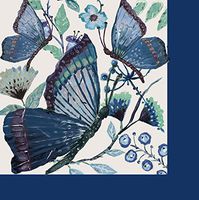 Shades of Indigo Paper Luncheon Napkin, Set of 20-7 x 1 x 7 Inches