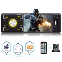 Single din Car Stereo with Bluetooth 4.1inch Car Radio for Car MP5 Player Car Stereo with Backup Camera USB/SD/AUX/FM Receiver Wireless Remote Control