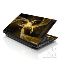 LSS Laptop 15 15.6 Skin Cover with Colorful Abstract Yellow Fantasy Pattern for HP Dell Lenovo Apple Asus Acer Compaq - Fits 13.3" 14" 15.6" 16" (2 Wrist Pads Free)