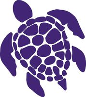hBARSCI Sea Turtle Vinyl Decal - 5 Inches - for Cars, Trucks, Windows, Laptops, Tablets, Outdoor-Grade 2.5mil Thick Vinyl - Purple