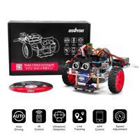 OSOYOO Model 3 Robot Car DIY Starter Kit for Arduino UNO | Remote Control App Educational Motorized Robotics for Building Programming Learning How to Code | IOT Mechanical Coding for Kids Teens Adults