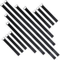 VIGAER Reusable Fastening Cable Straps (12" 18" 24" 36"), 12 pcs Hook and Loop Cord Organizer, Nylon Cinch Straps with Metal Buckle