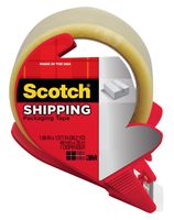 Scotch Shipping Packaging Tape with Dispenser, 1.88-Inch x 54.6-Yards, 6-Pack (3350-RD)