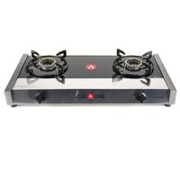 Gas One 5058 Premium Gas Stove Range with Propane Regulator-2 Burner Tempered Glass Cooktop Auto Ignition