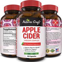 Apple Cider Vinegar Weight Loss Supplement Natural Detox Fat Burner Diet Pills Digestion Support Fast Acting Metabolism Booster Best Appetite Suppressant for Men and Women 90 Capsules