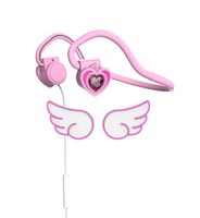 myFirst Headphone BC - Over The Ear Headphone for Kids with Bone Conduction Technology Kid Safe Materials with Unique Design Compact Customizable Decorative Surrounding Alert (Pink)