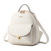 Fayland Women Teens Girls Womens Backpack Purse Leather Mini Casual Daypack Laptop Bag Off-White