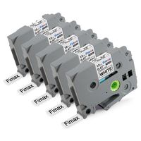 Fimax Compatible Brother TZe-231 P-Touch Standard Laminated Label Tapes Black Print on White 0.47 Inches 26.2 Feet 5 Pack