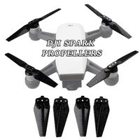 O'woda Foldable Landing Gear with Quick Release Propellers Protector Props Bumper Protective Guard for DJI Spark (Carbon Fiber Propellers)